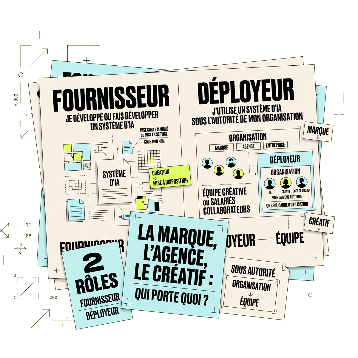Illustration expliquant les rôles de fournisseur et de déployeur